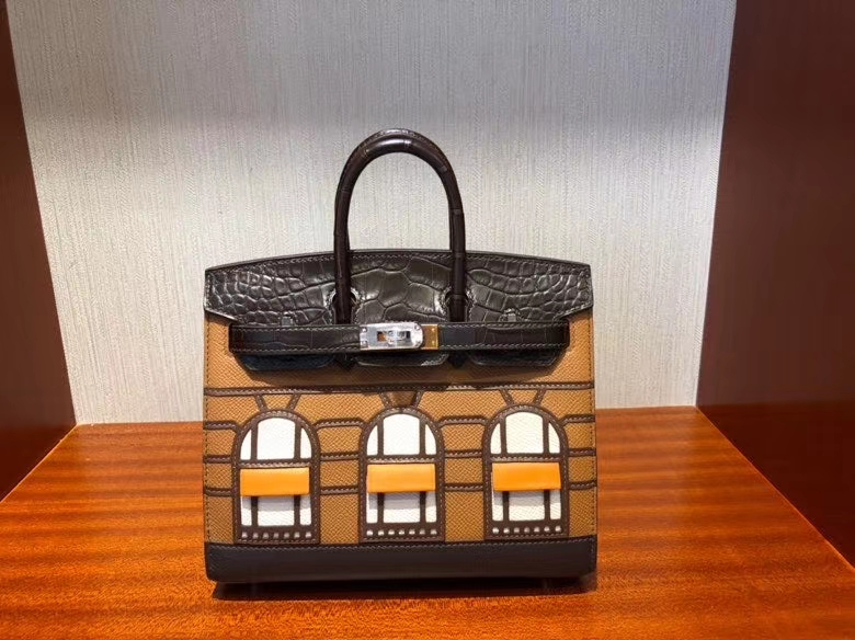 hermès爱马仕birkin25cm小房子棕色银扣顶级手缝现货