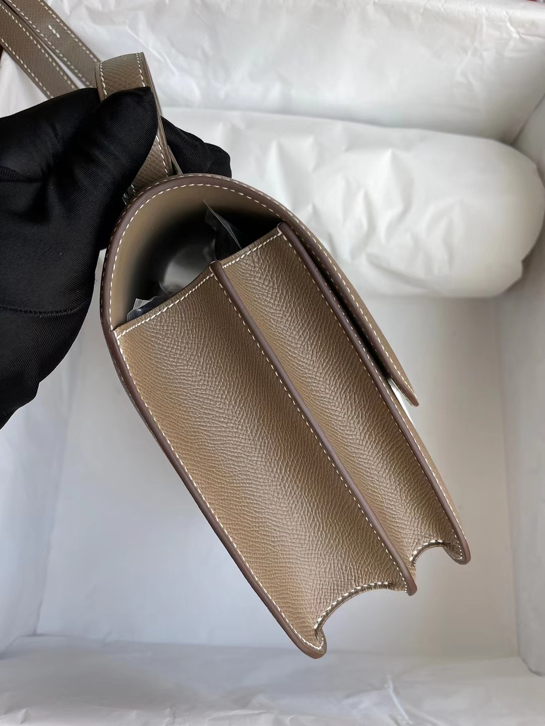 Hermès（爱马仕）Constance 康斯坦斯 Epsom Ck18 大象灰 银扣 24cm 顶级工艺 全手工缝制