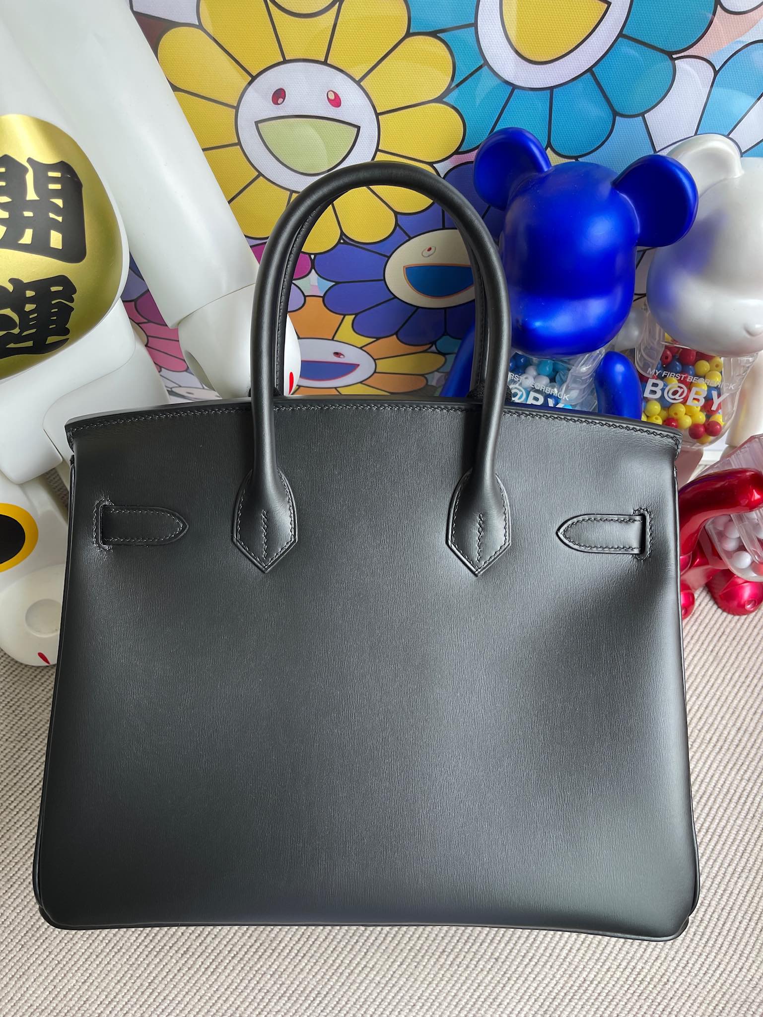 Hermès（爱马仕）Birkin 铂金包 Boxcalf ck89 黑色 noir 黑扣 So black 30cm 顶级手缝