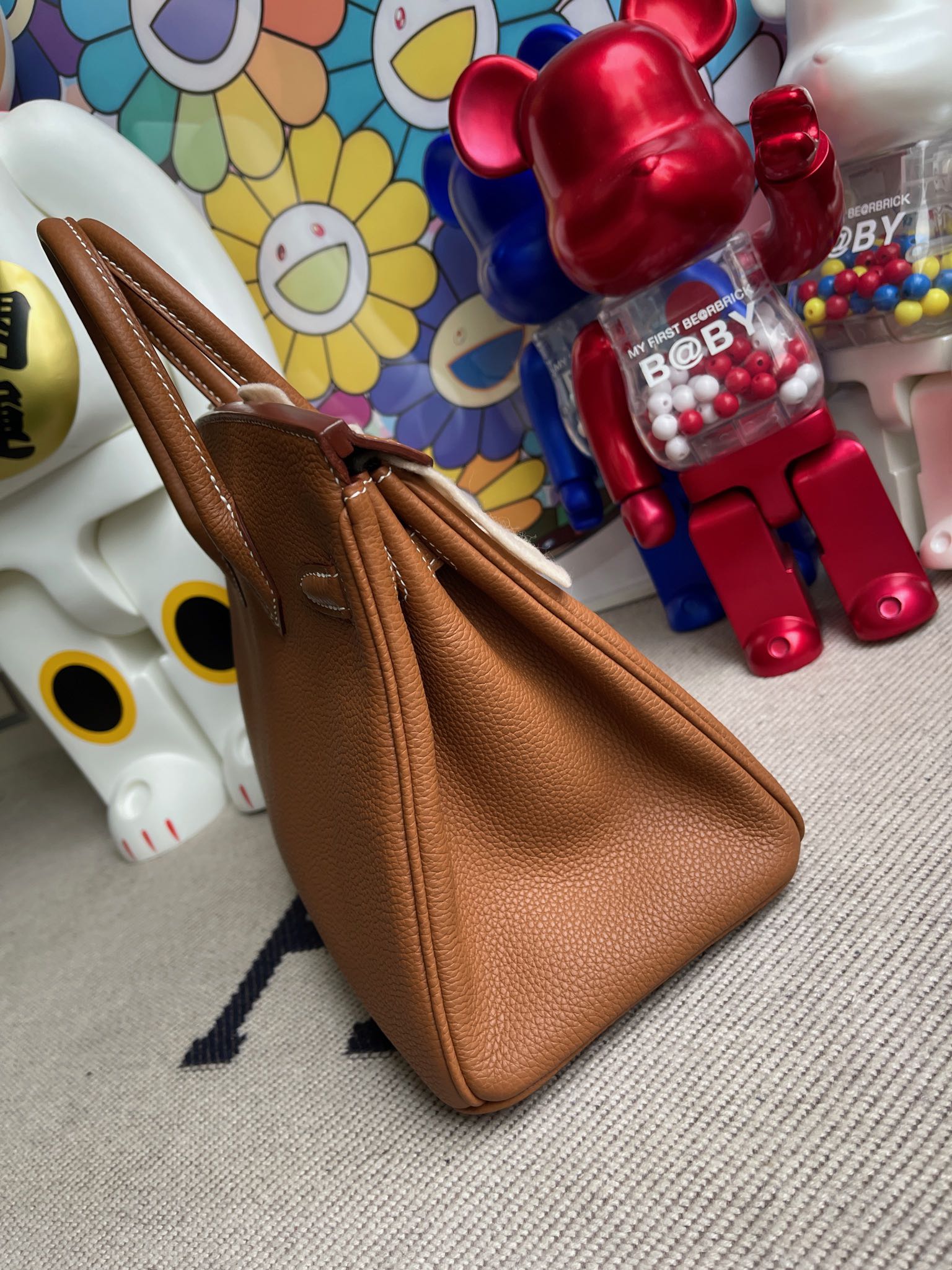 Hermès（爱马仕）Birkin 铂金包 原厂小牛皮 togo ck37 金棕色 Gold 金扣 25cm 顶级手缝