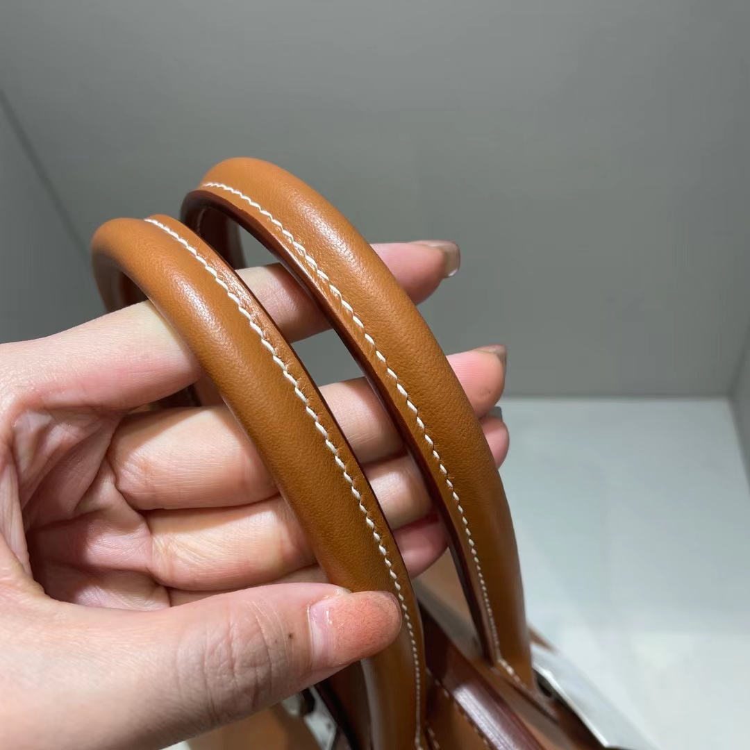 Hermès（爱马仕）Birkin 铂金包 Swift Ck37 金棕色 银扣 30cm 顶级工艺 全手工缝制