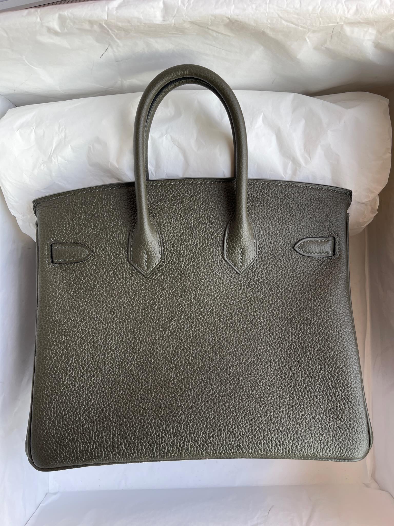 Hermès（爱马仕）Birkin 铂金包 Togo G8 深橄榄绿 金扣 25cm 顶级手缝