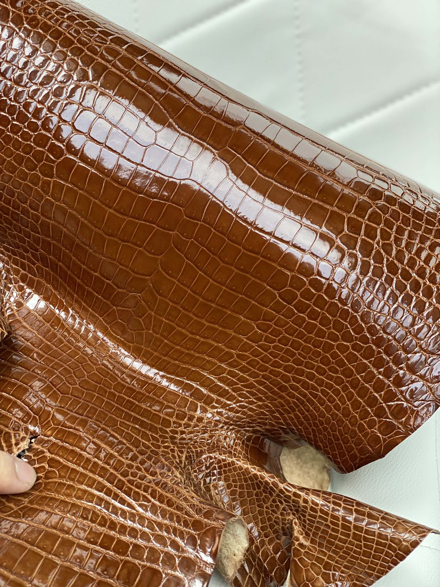Hermès（爱马仕）新到鳄鱼 Porosus shiny 亮面澳洲湾鳄 ck31 蜜糖棕 Miel