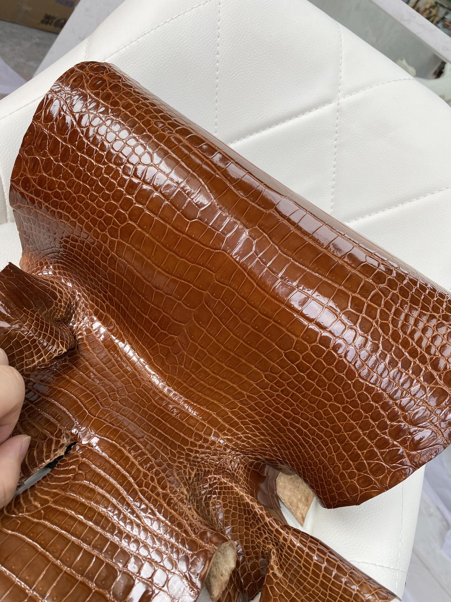 Hermès（爱马仕）新到鳄鱼 Porosus shiny 亮面澳洲湾鳄 ck31 蜜糖棕 Miel