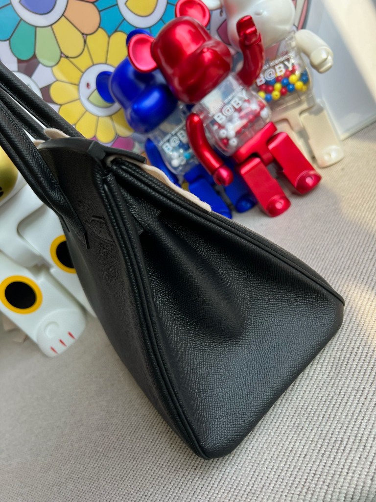 Hermès（爱马仕）Birkin 铂金包 Epsom 原厂掌纹皮 ck89 黑色 Noir 金扣 30cm 顶级手缝