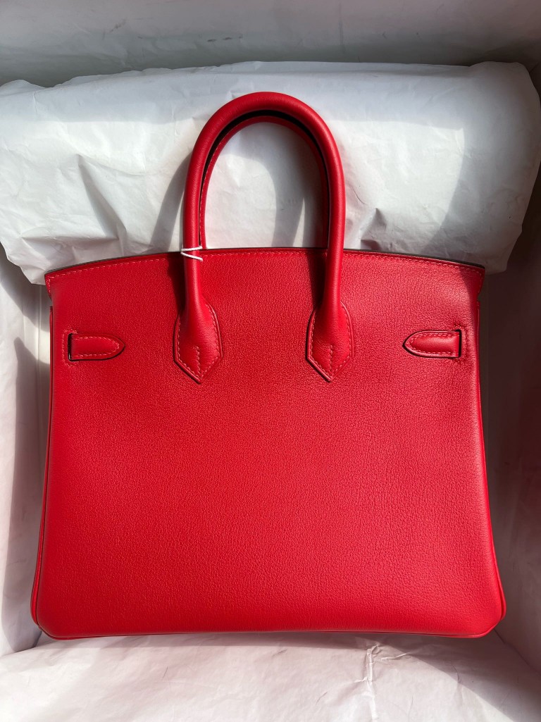 Hermès（爱马仕）Birkin 铂金包 Swift S3 心红色 金扣 25cm 顶级手缝
