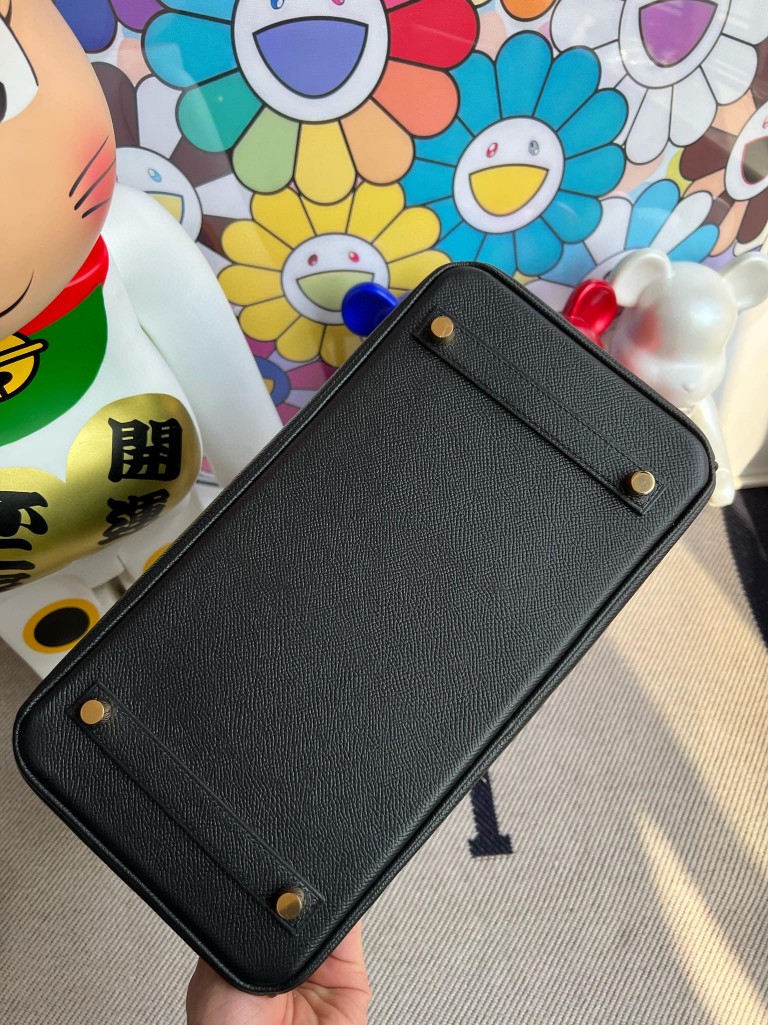 Hermès（爱马仕）Birkin 铂金包 Epsom 原厂掌纹皮 ck89 黑色 Noir 金扣 30cm 顶级手缝