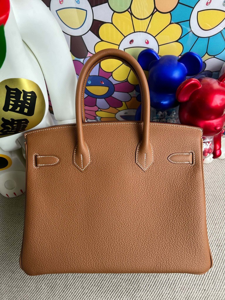 Hermès（爱马仕）Birkin 铂金包 原厂小牛皮 togo ck37 金棕色 Gold 金扣 30cm 顶级手缝