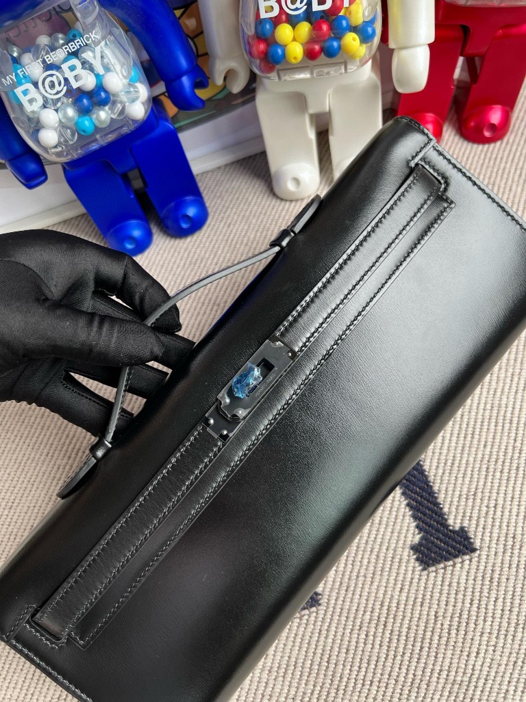 Hermès（爱马仕）Kelly cut Boxcalf 黑色 黑扣 So black 31cm