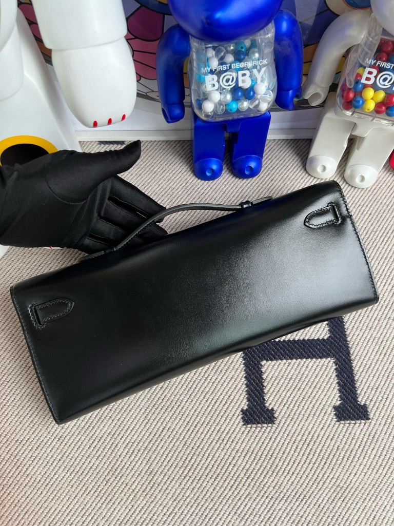 Hermès（爱马仕）Kelly cut Boxcalf 黑色 黑扣 So black 31cm