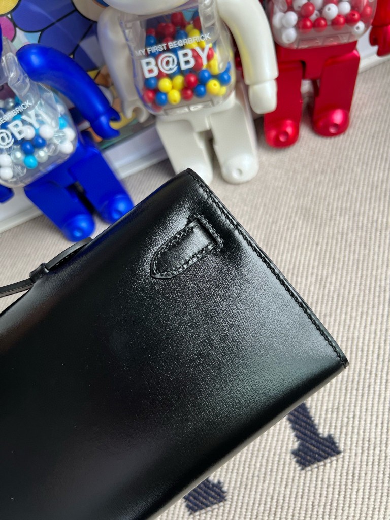 Hermès（爱马仕）Kelly cut Boxcalf 黑色 黑扣 So black 31cm