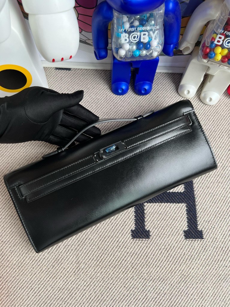 Hermès（爱马仕）Kelly cut Boxcalf 黑色 黑扣 So black 31cm