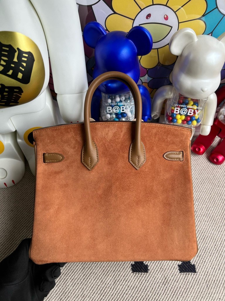 Hermès（爱马仕）Birkin 铂金包 Grizzly 3G 栗子色 金扣 25cm 顶级手缝