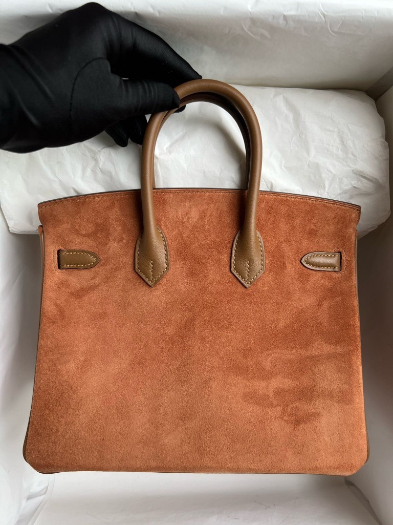 Hermès（爱马仕）Birkin 铂金包 Grizzly 3G 栗子色 金扣 25cm 顶级手缝