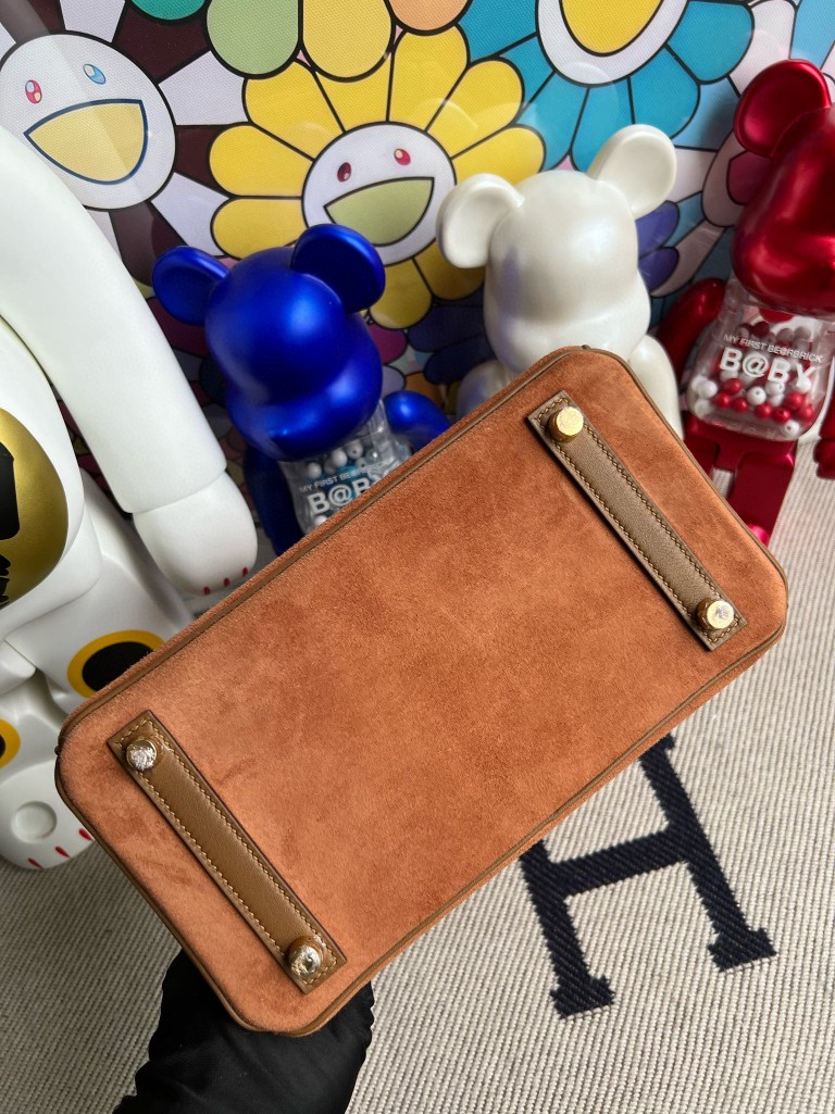 Hermès（爱马仕）Birkin 铂金包 Grizzly 3G 栗子色 金扣 25cm 顶级手缝