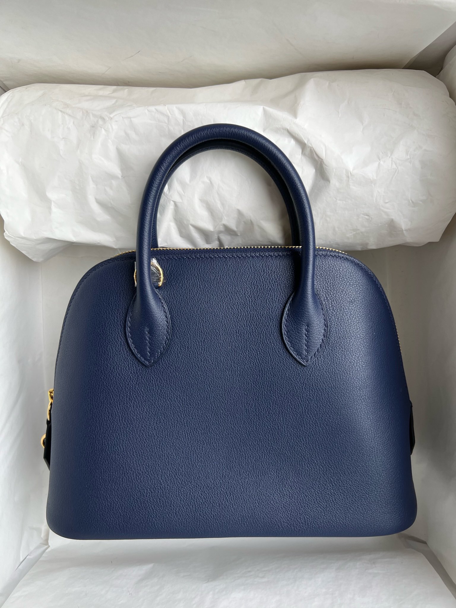 Hermès（爱马仕）Bolide 铂金包 Evecolor 宝石蓝 内拼 琉璃蓝 金扣 GHW 25cm 顶级手缝