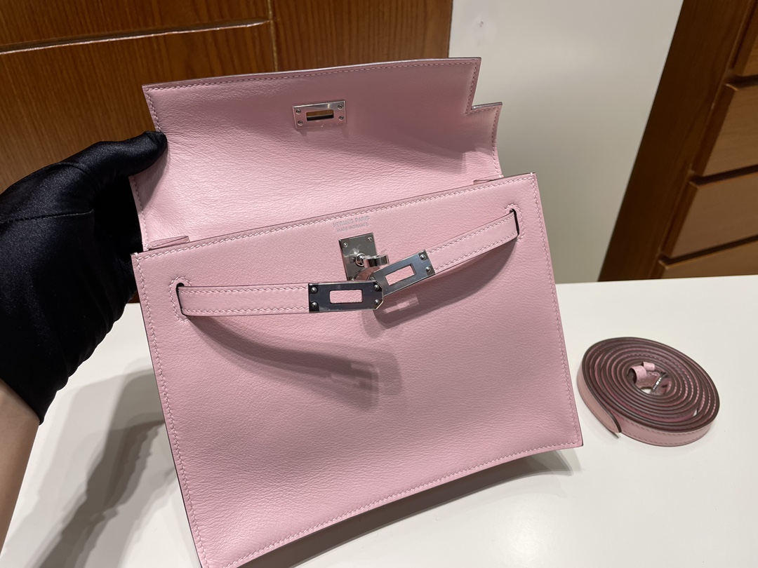 Hermès（爱马仕）Kelly danse Swift 3Q粉 银扣 PHW 顶级手缝 现货