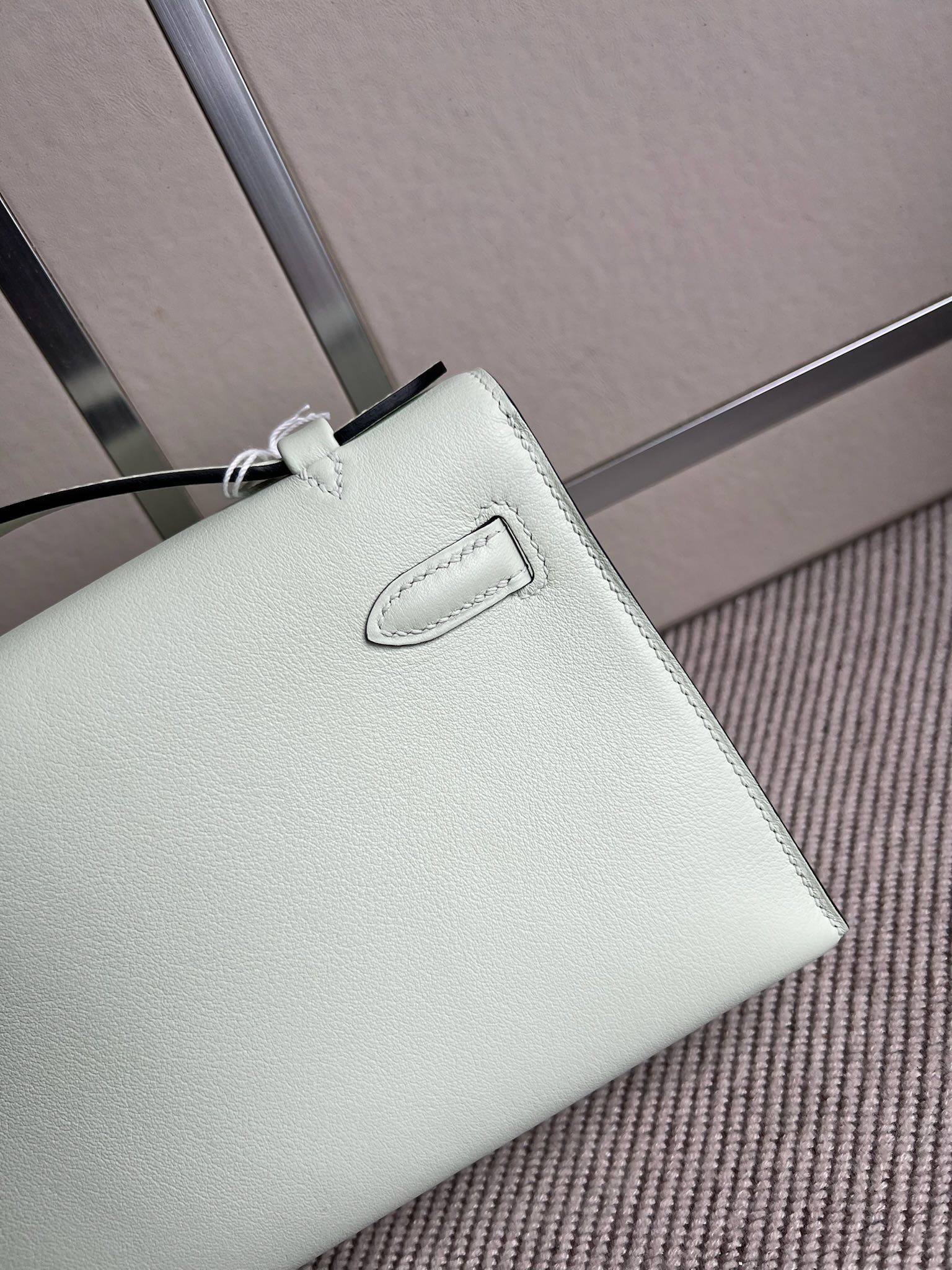 Hermès（爱马仕）Mini kelly pochette Swift 气泡绿 银扣 PHW 22cm 顶级手缝 手拿包 晚宴包