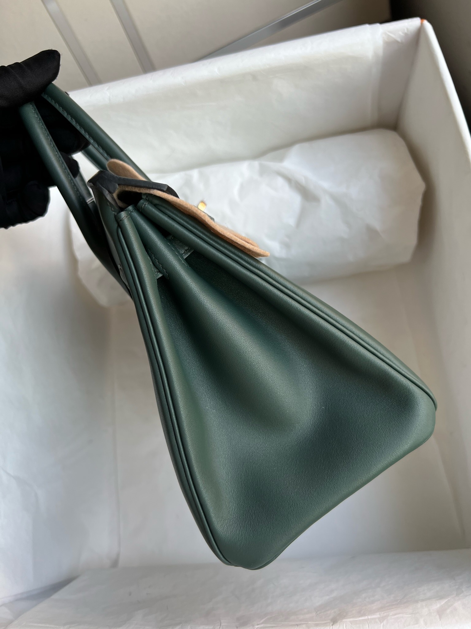 Hermès（爱马仕）Birkin 铂金包 Swift 6O 松柏绿 vert cypress 金扣 GHW 25cm 顶级手缝