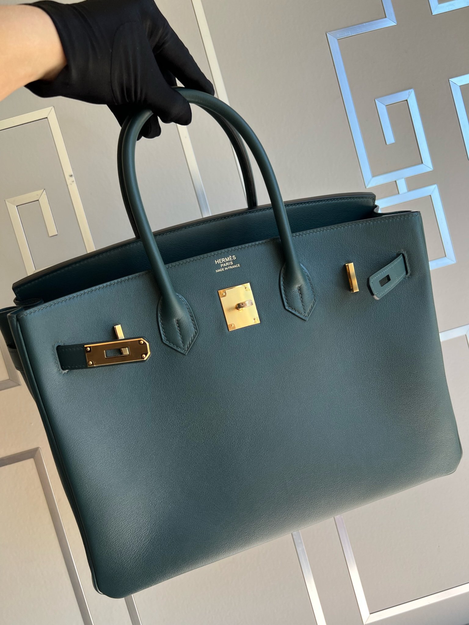 Hermès（爱马仕）Birkin 铂金包 swift 6O 松柏绿 金扣 GHW 35cm 顶级手缝