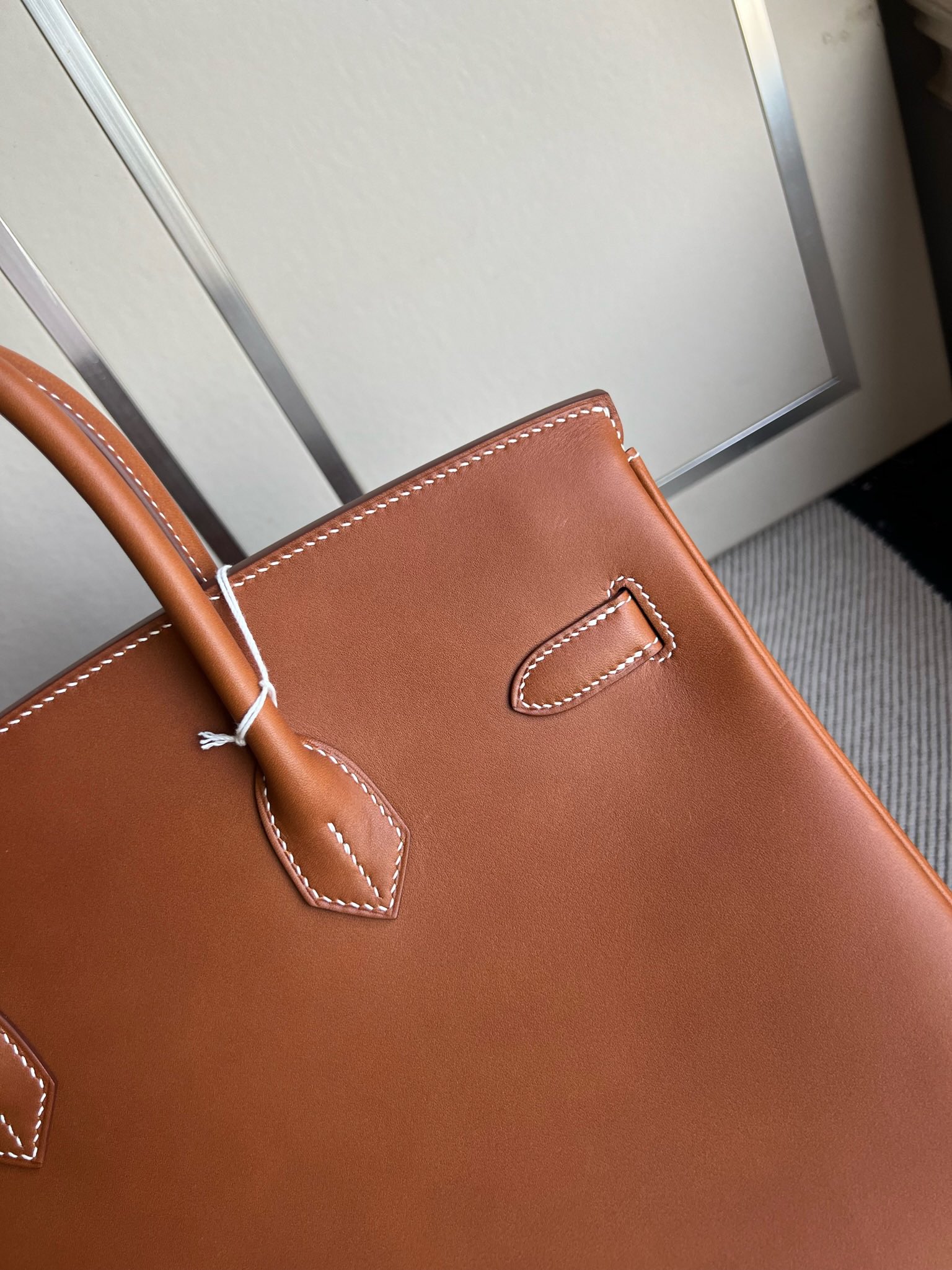 Hermès（爱马仕）Birkin 铂金包 马鞍皮 Barenia 金棕色 Gold 银扣 PHW 35cm 顶级手缝