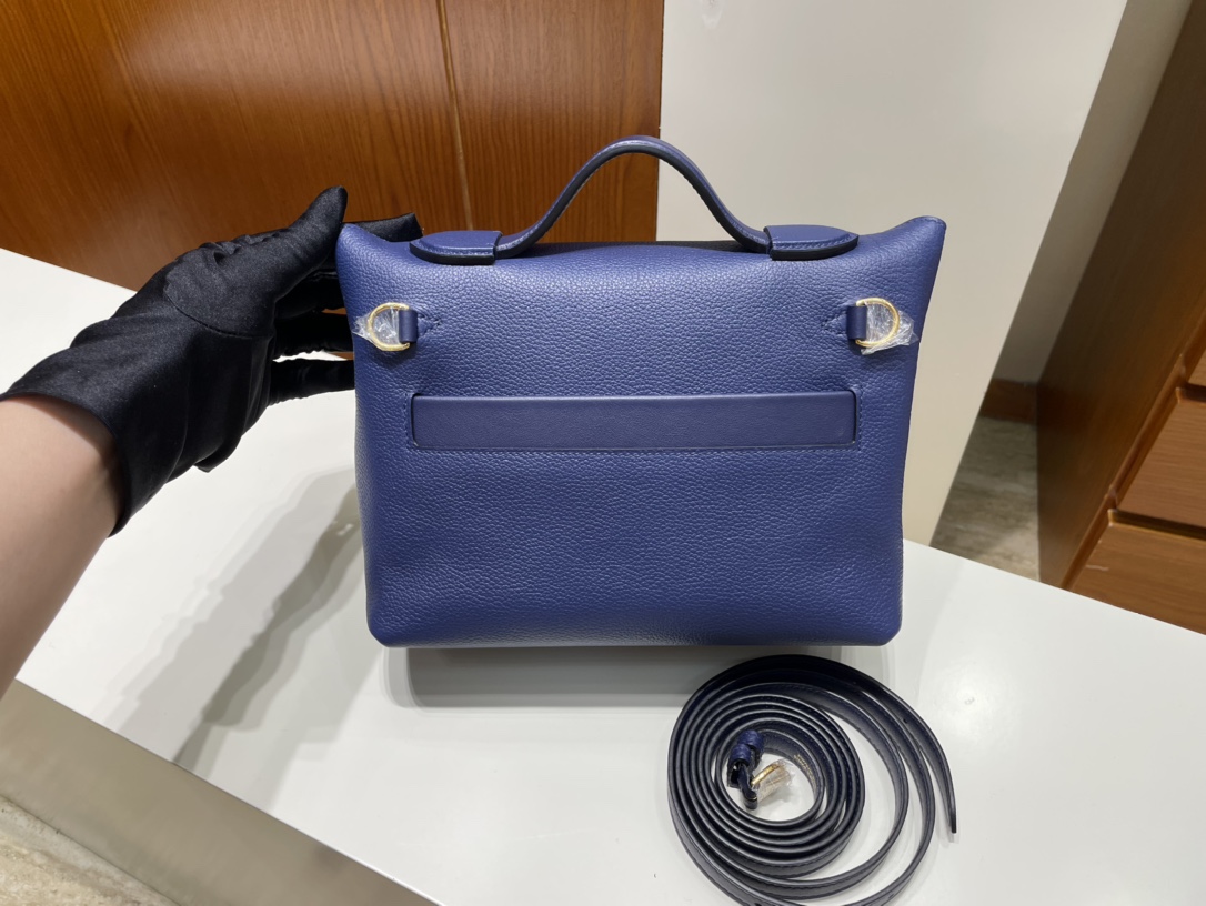 Hermès（爱马仕）Mini kelly 2424 Evecolor 宝石蓝 拼 深海蓝 拼 法国蓝 金扣 GHW 21cm 顶级手缝