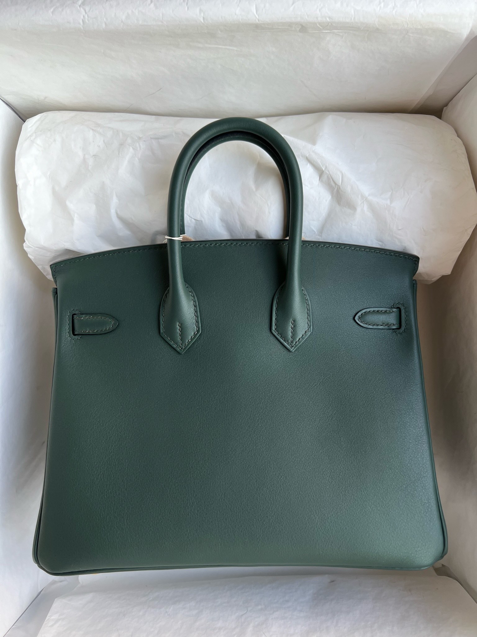 Hermès（爱马仕）Birkin 铂金包 Swift 6O 松柏绿 vert cypress 金扣 GHW 25cm 顶级手缝