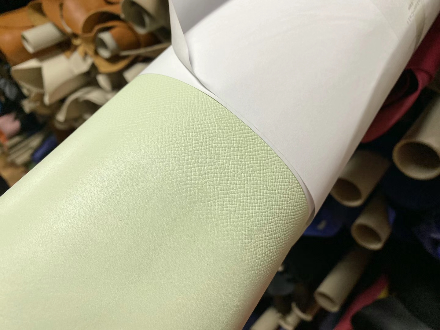 Hermès（爱马仕）新到色 Epsom皮 0S 气泡绿 少量到皮