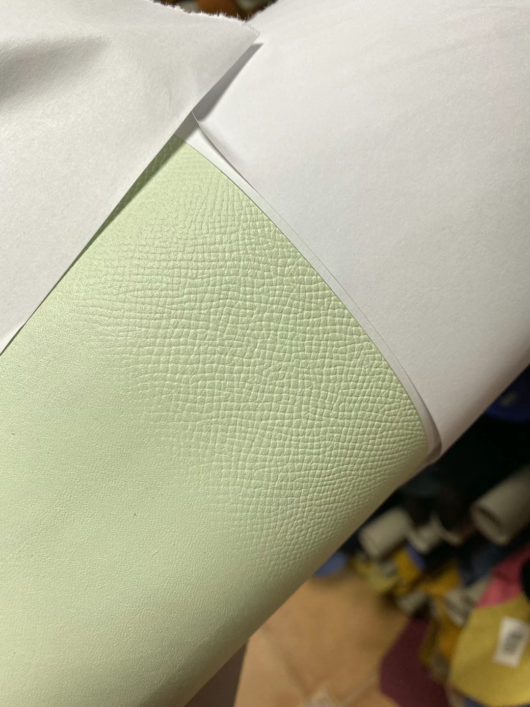 Hermès（爱马仕）新到色 Epsom皮 0S 气泡绿 少量到皮
