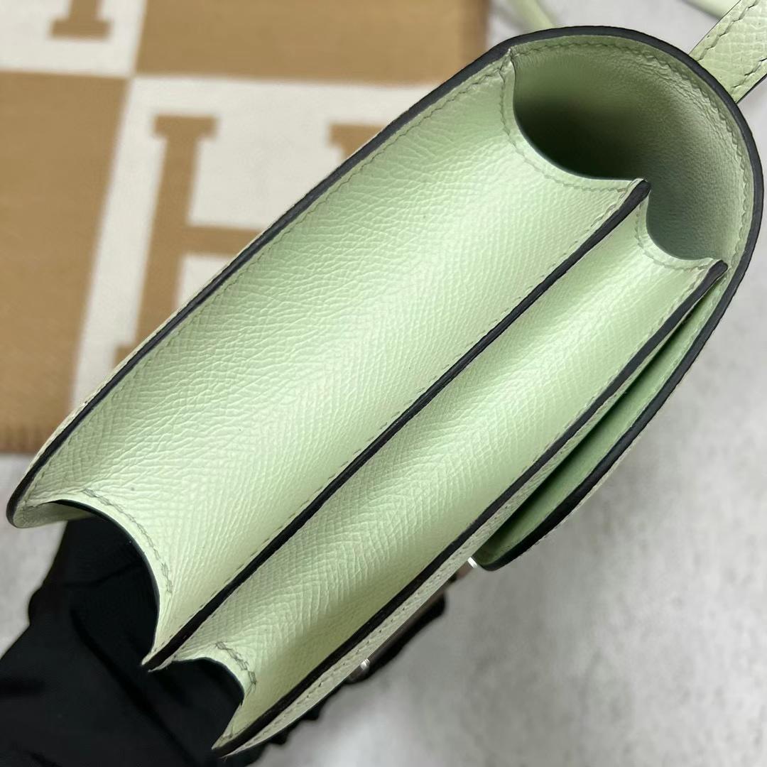 Hermès（爱马仕）Constance 康斯坦斯 Epsom 0S 气泡绿 银扣 19cm