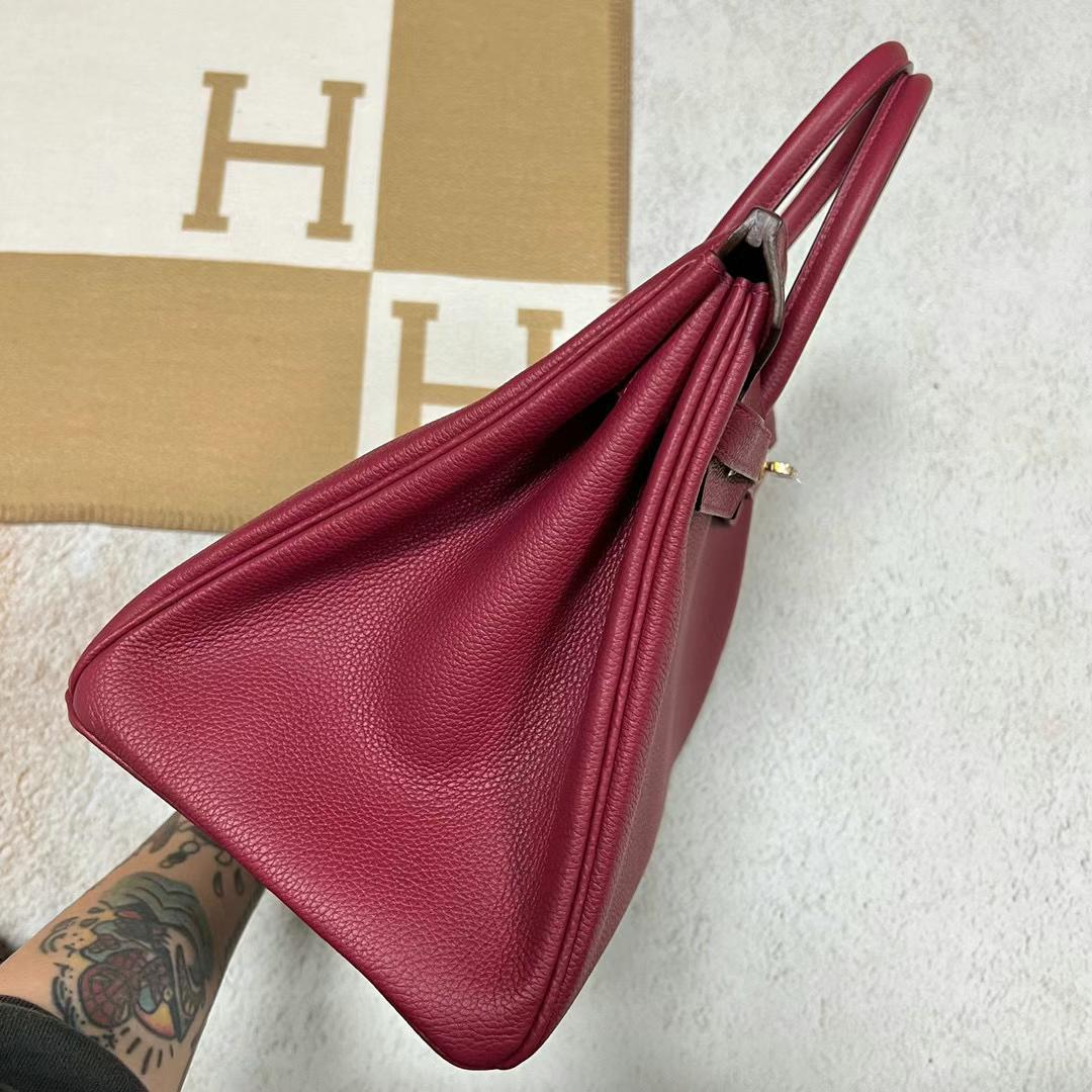 Hermès（爱马仕）Birkin 铂金包 Togo皮 K1 石榴红 金扣 35cm