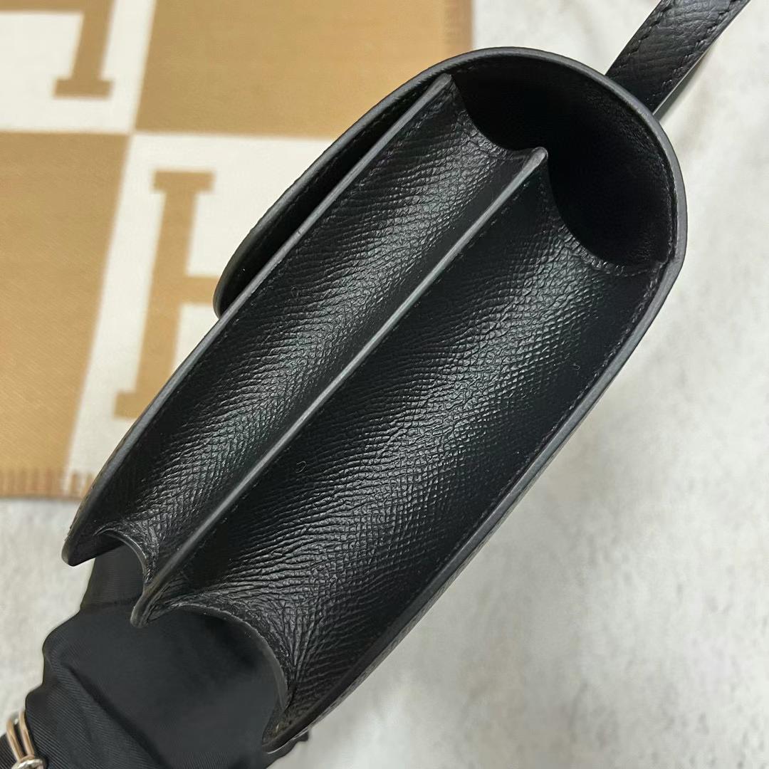 Hermès（爱马仕）Constance 康斯坦斯 Epsom Ck89 黑色 玫瑰金扣 19cm