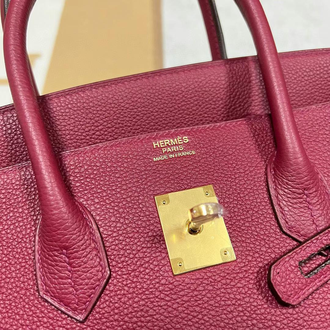 Hermès（爱马仕）Birkin 铂金包 Togo皮 K1 石榴红 金扣 35cm