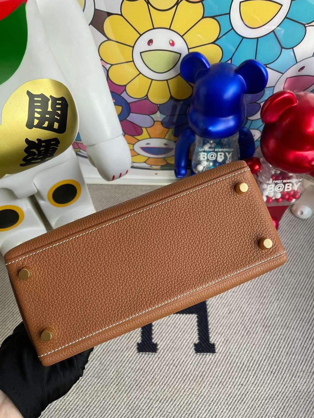 Hermès（爱马仕）Kelly 凯莉包 Togo Ck37 金棕色 Ghw 顶级工艺 全手工缝制 金扣 25cm
