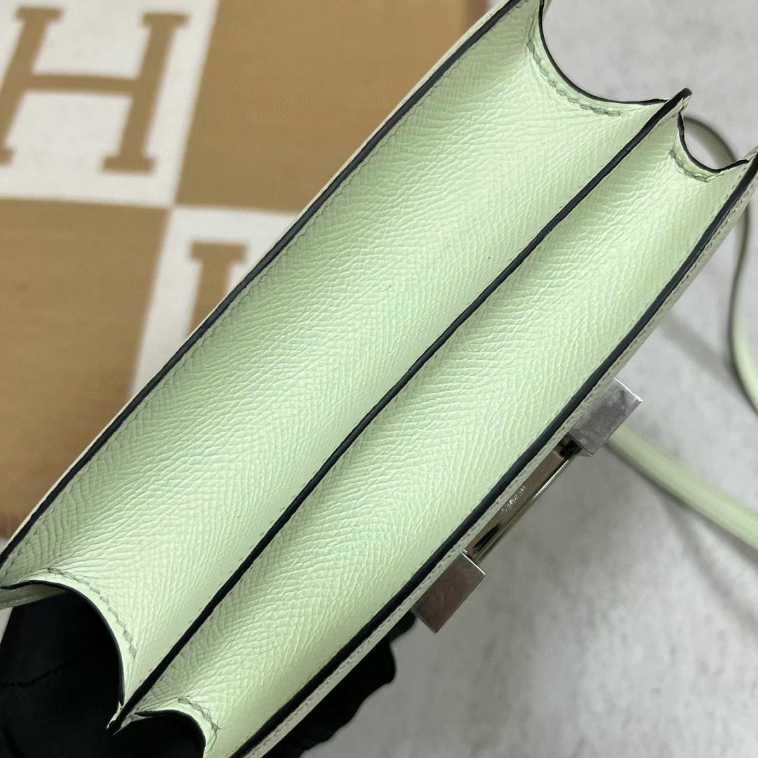 Hermès（爱马仕）Constance 康斯坦斯 Epsom 0S 气泡绿 银扣 19cm