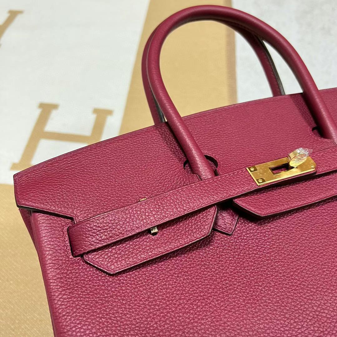 Hermès（爱马仕）Birkin 铂金包 Togo皮 K1 石榴红 金扣 35cm