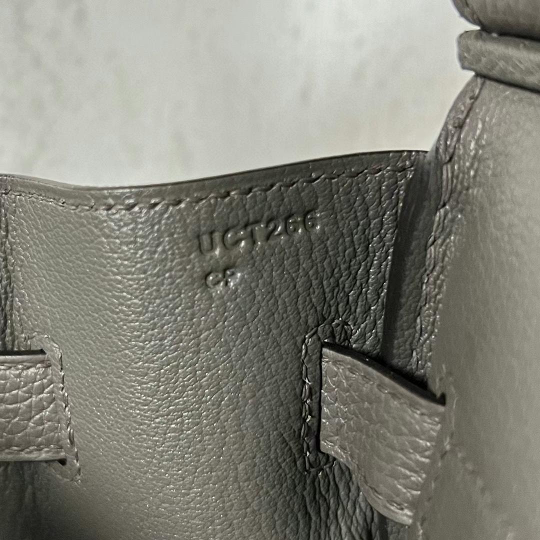 Hermès（爱马仕）Birkin 铂金包 Togo皮 8F 锡器灰 全手工蜡线缝制 玫瑰金扣 30cm