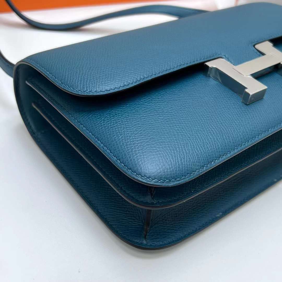 Hermès（爱马仕）Constance elan Epsom W0 博斯普鲁斯绿 银扣 26cm 全手工蜡线缝制 Phw