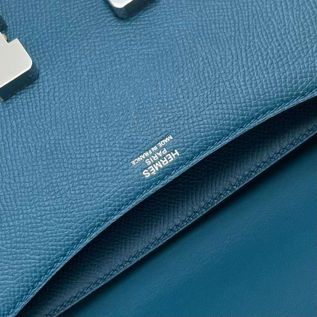 Hermès（爱马仕）Constance elan Epsom W0 博斯普鲁斯绿 银扣 26cm 全手工蜡线缝制 Phw
