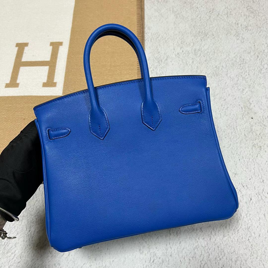 Hermès（爱马仕）Birkin 铂金包 Swift i7 琉璃蓝 银扣 25cm