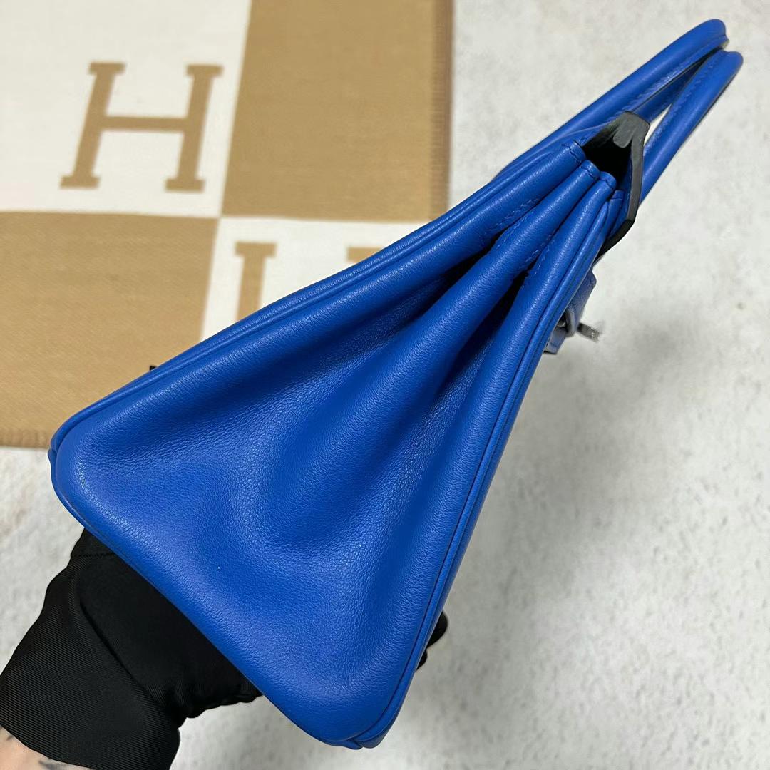 Hermès（爱马仕）Birkin 铂金包 Swift i7 琉璃蓝 银扣 25cm