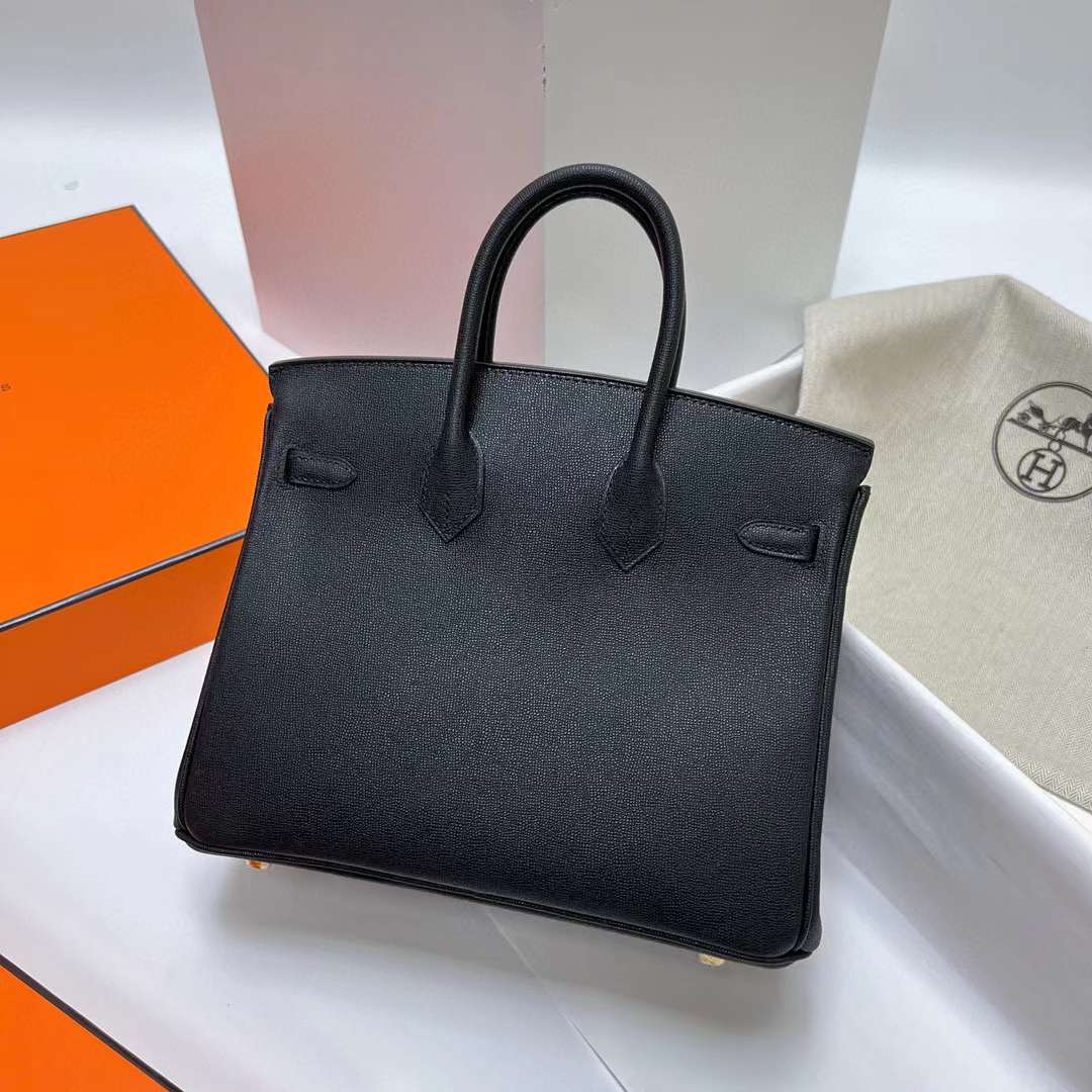 Hermès（爱马仕）Birkin 铂金包 Madame Ck89 黑色 金扣 25cm 全手工蜡线缝制 Ghw