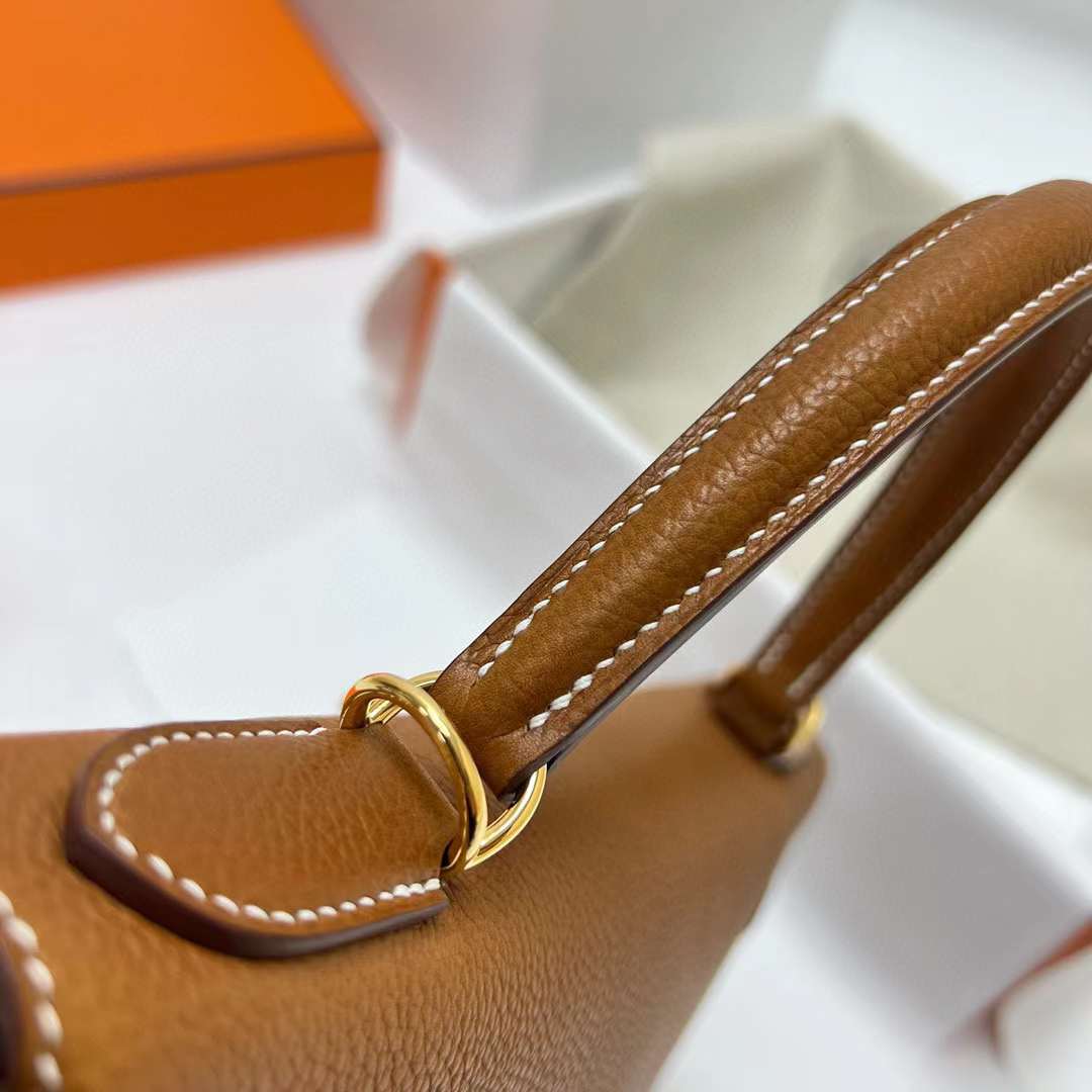 Hermès（爱马仕）Kelly 福宝颗粒马鞍皮 Barenia 34 金棕色 金扣 28cm 全手工蜡线缝制 Ghw