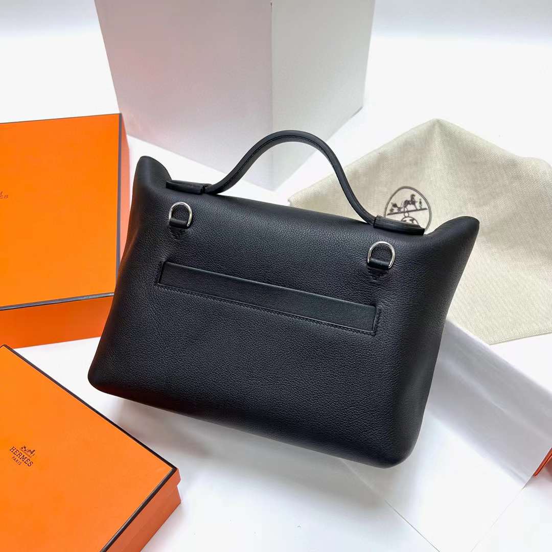 Hermès（爱马仕）Kelly 2424 Maurice 拼 Swift Ck89 黑色 银扣 29cm 全手工蜡线缝制 Phw