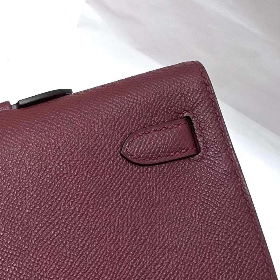 Hermès（爱马仕）Kelly cut Epsom Ck55 爱马仕红 银扣 31cm 全手工蜡线缝制 Phw
