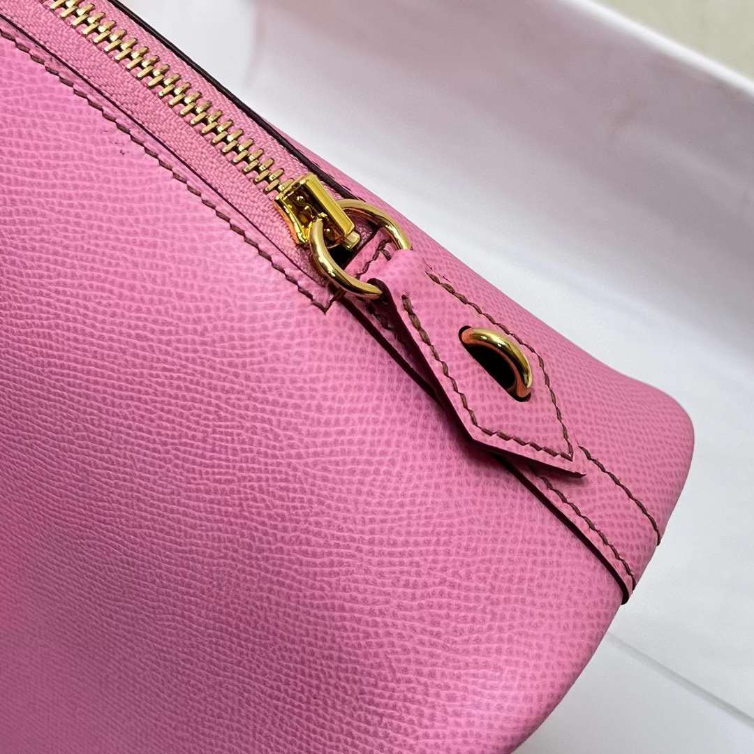Hermès（爱马仕）Bolide 保龄球包 Epsom 5P 樱花粉 金扣 25cm 全手工蜡线缝制 Ghw