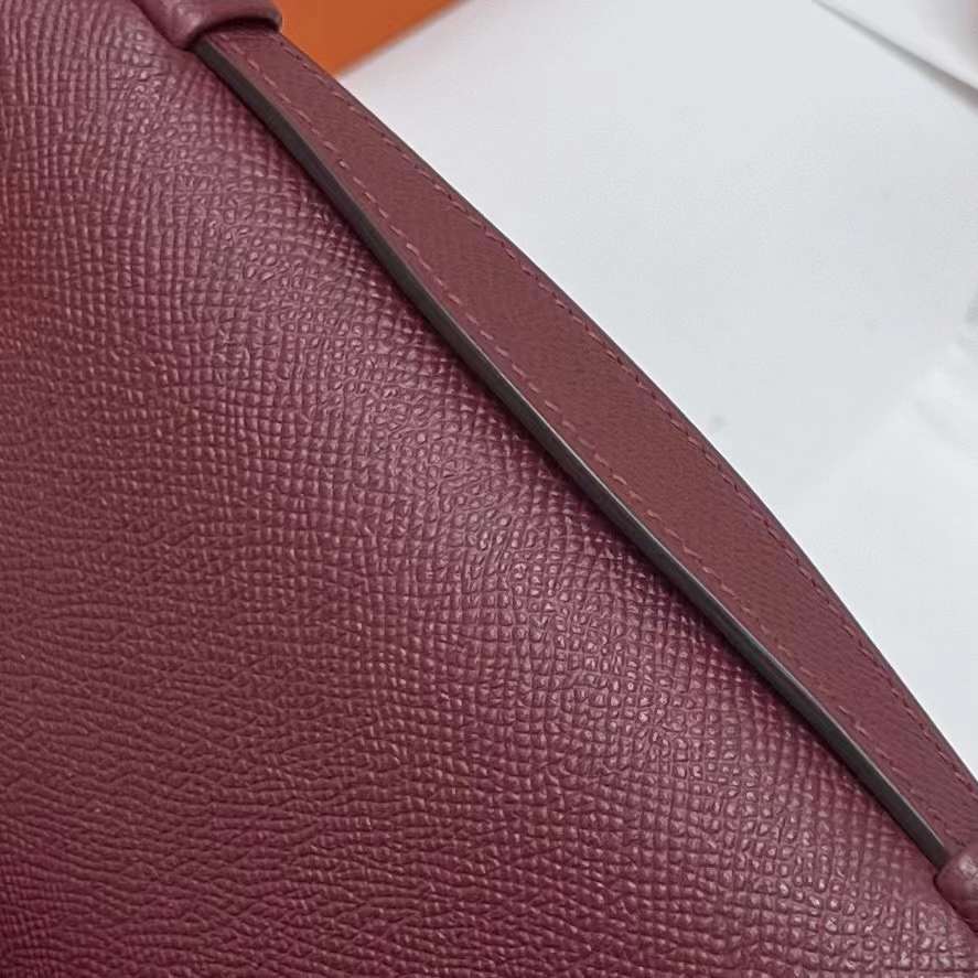 Hermès（爱马仕）Kelly cut Epsom Ck55 爱马仕红 银扣 31cm 全手工蜡线缝制 Phw
