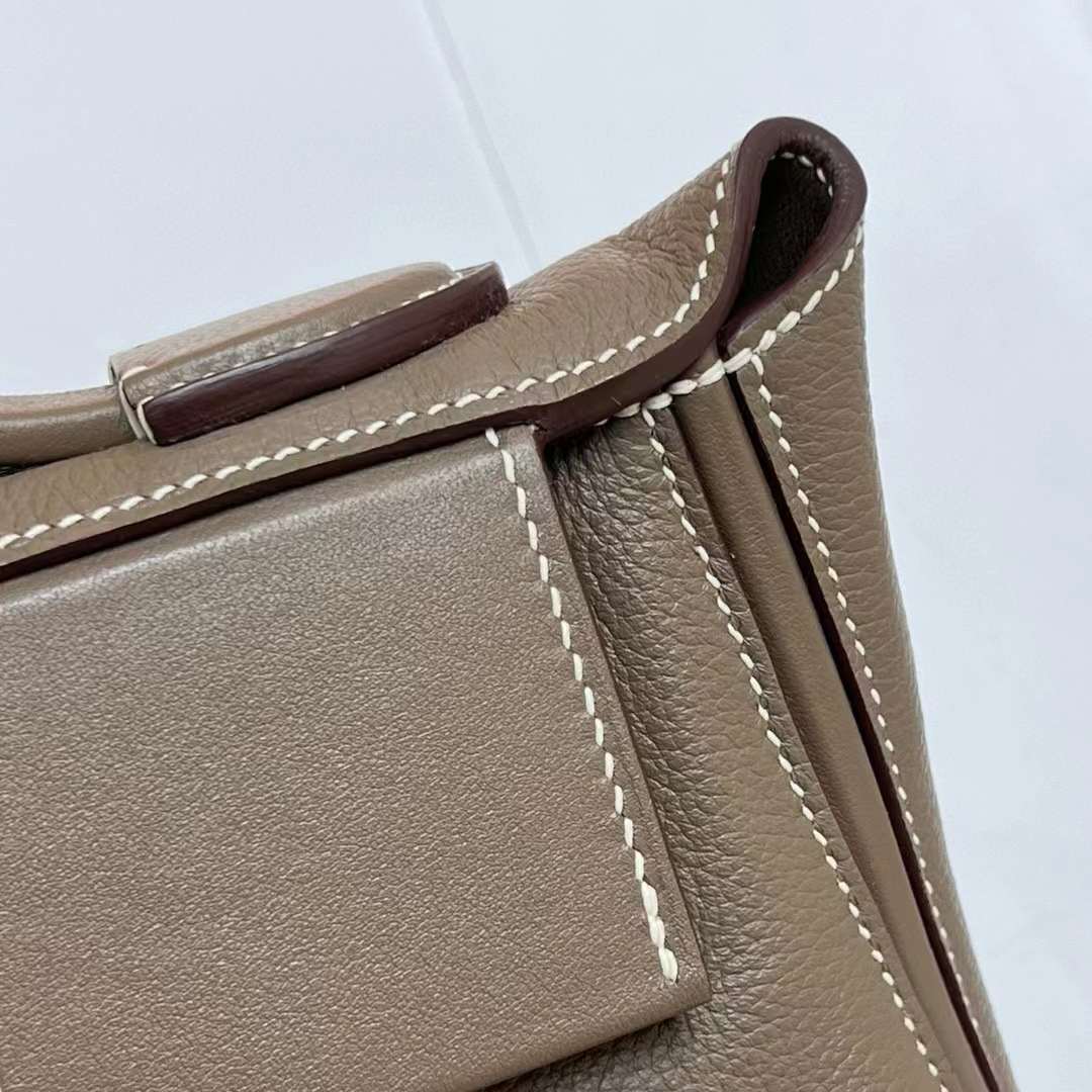 Hermès（爱马仕）Kelly 2424 Evercolor 拼 Swift Ck18 大象灰 银扣 29cm 全手工蜡线缝制 Phw