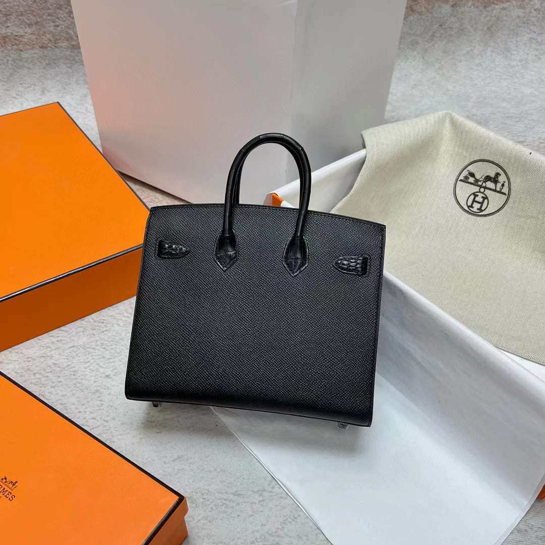 Hermès（爱马仕）Birkin 铂金包 限量版 小房子 So Black 黑色 黑扣 20cm 全手工蜡线缝制