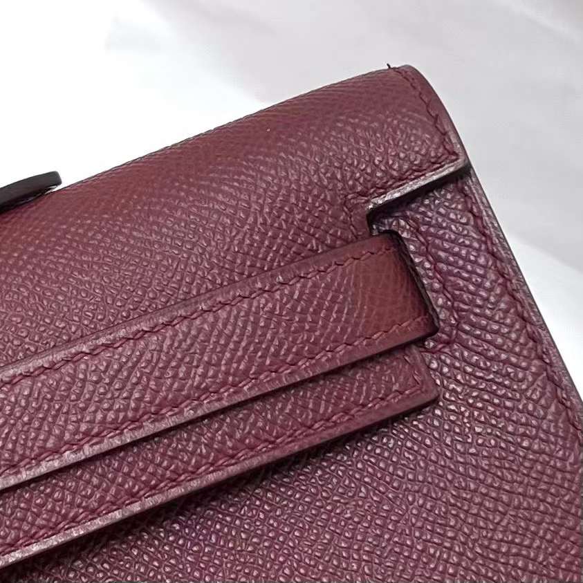 Hermès（爱马仕）Kelly cut Epsom Ck55 爱马仕红 银扣 31cm 全手工蜡线缝制 Phw